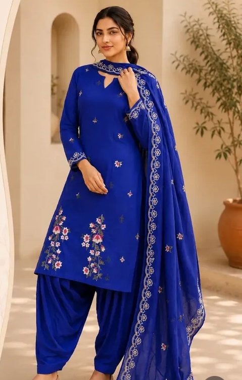 Royal blue patiala